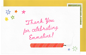 'Confetti Cake' Kids Birthday Thank You Note