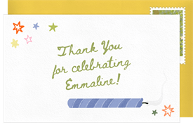 'Confetti Cake' Kids Birthday Thank You Note