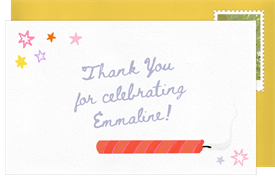 'Confetti Cake' Kids Birthday Thank You Note