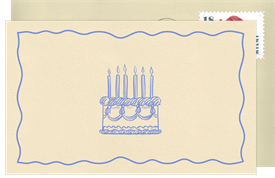 'Classic Decorations' Adult Birthday Thank You Note