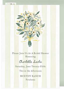 'Fresh Floral Bouquet' Bridal Shower Invitation