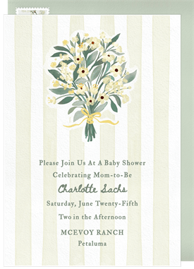 'Fresh Floral Bouquet' Baby Shower Invitation