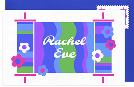 'Retro Torah' Bat Mitzvah Thank You Note