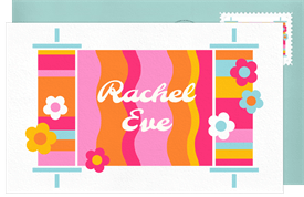 'Retro Torah' Bat Mitzvah Thank You Note