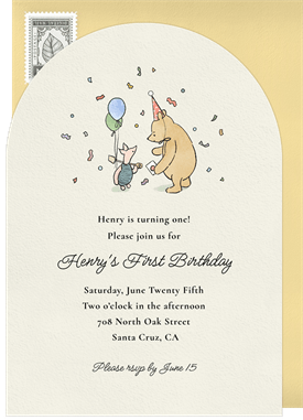 'Classic Best Friends' Kids Birthday Invitation