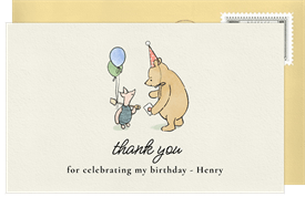 'Classic Best Friends' Kids Birthday Thank You Note