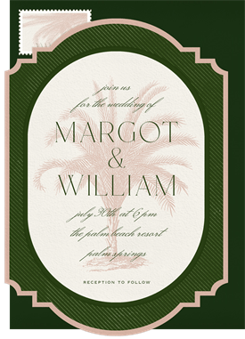 'Ornate Palm' Wedding Invitation