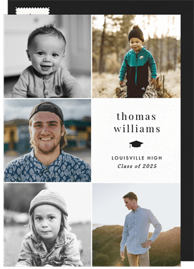 'Classic Grid' Graduation Announcement