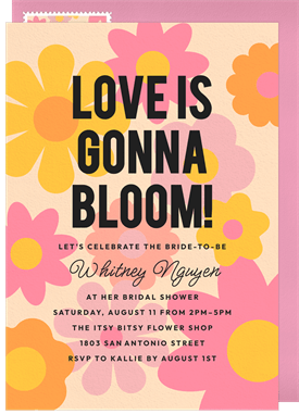 'Big Bold Blooms' Bridal Shower Invitation