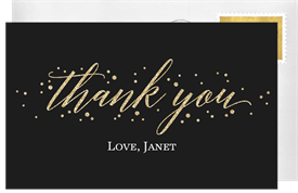 'Glitter Border' Retirement Thank You Note