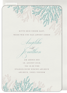 'Colorful Coral' Wedding Invitation