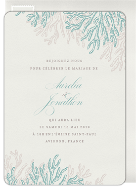 'Colorful Coral' Wedding Invitation