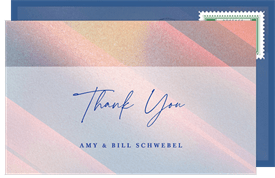 'Luminous Ombre' Bat Mitzvah Thank You Note