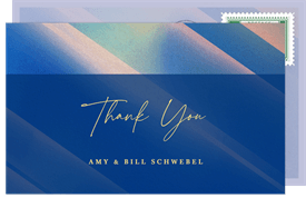 'Luminous Ombre' Bat Mitzvah Thank You Note