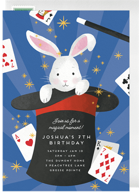 'Magic Trick' Kids Birthday Invitation