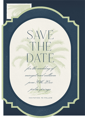 'Ornate Palm' Wedding Save the Date