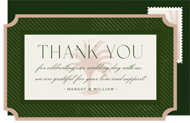 'Ornate Palm' Wedding Thank You Note