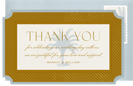 'Ornate Palm' Wedding Thank You Note