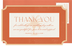 'Ornate Palm' Wedding Thank You Note