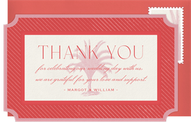 'Ornate Palm' Wedding Thank You Note