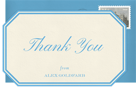 'Refined Lines' Bar Mitzvah Thank You Note