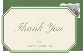 'Refined Lines' Bar Mitzvah Thank You Note