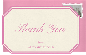 'Refined Lines' Bar Mitzvah Thank You Note