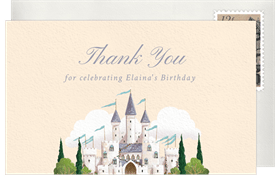 'Royal Welcome' Kids Birthday Thank You Note