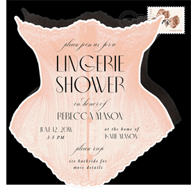 'Chic Corset' Bridal Shower Invitation