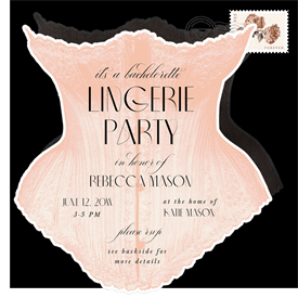 'Chic Corset' Bachelorette Party Invitation
