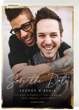'Gilded Border' Wedding Save the Date