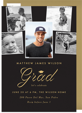'Captured & Celebrated' Graduation Invitation