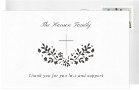 'Blossoms & Grace' Memorial Thank You Note