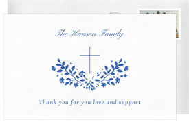 'Blossoms & Grace' Memorial Thank You Note