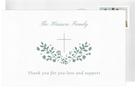 'Blossoms & Grace' Memorial Thank You Note