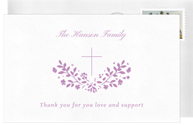 'Blossoms & Grace' Memorial Thank You Note