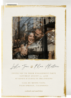 'Gilded Border' Party Invitation