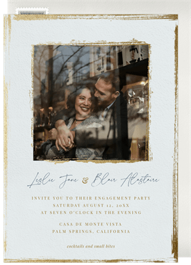 'Gilded Border' Party Invitation