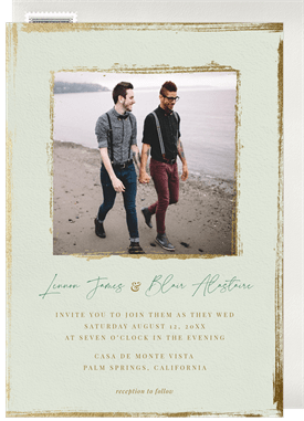 'Gilded Border' Wedding Invitation