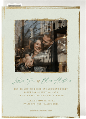 'Gilded Border' Party Invitation