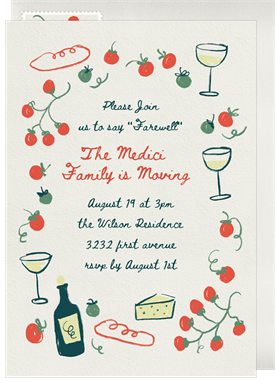 'Little Tomato' Going Away Party Invitation