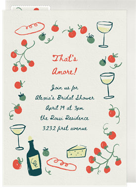 'Little Tomato' Bridal Shower Invitation
