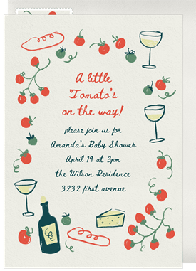 'Little Tomato' Baby Shower Invitation