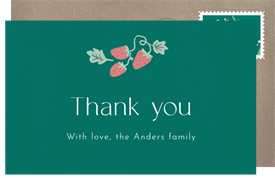 'Blooming Bundle' Baby Shower Thank You Note