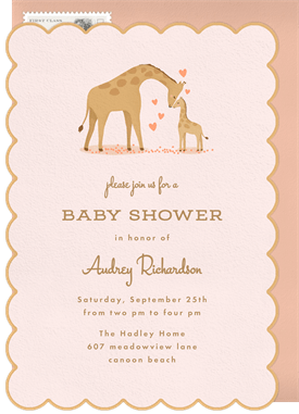 'Baby Giraffe' Baby Shower Invitation