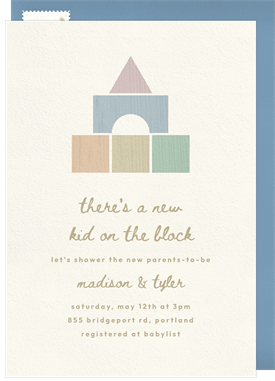 'New Kid On The Block' Baby Shower Invitation
