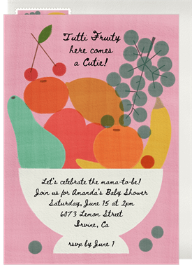 'Tutti Fruity' Baby Shower Invitation