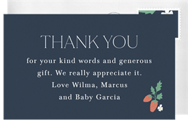 'Berry Sweet Border' Baby Shower Thank You Note