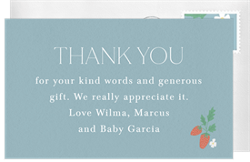 'Berry Sweet Border' Baby Shower Thank You Note