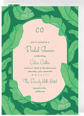 'Breezy Greenery' Bridal Shower Invitation